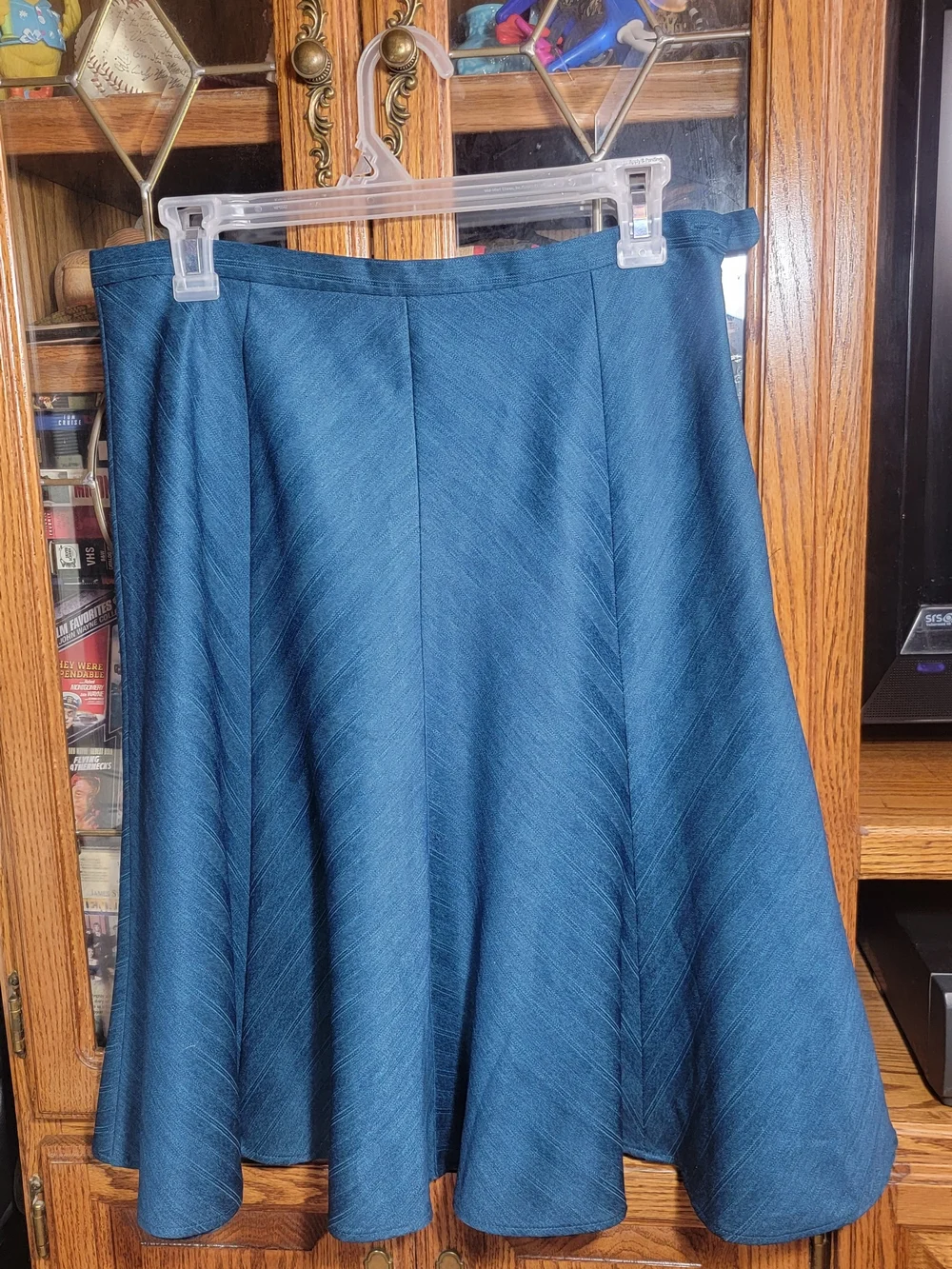 Tailor B. Moss Teal Circle Midi Skirt Size 10